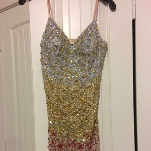 Jovani Sparkly Ombré dress